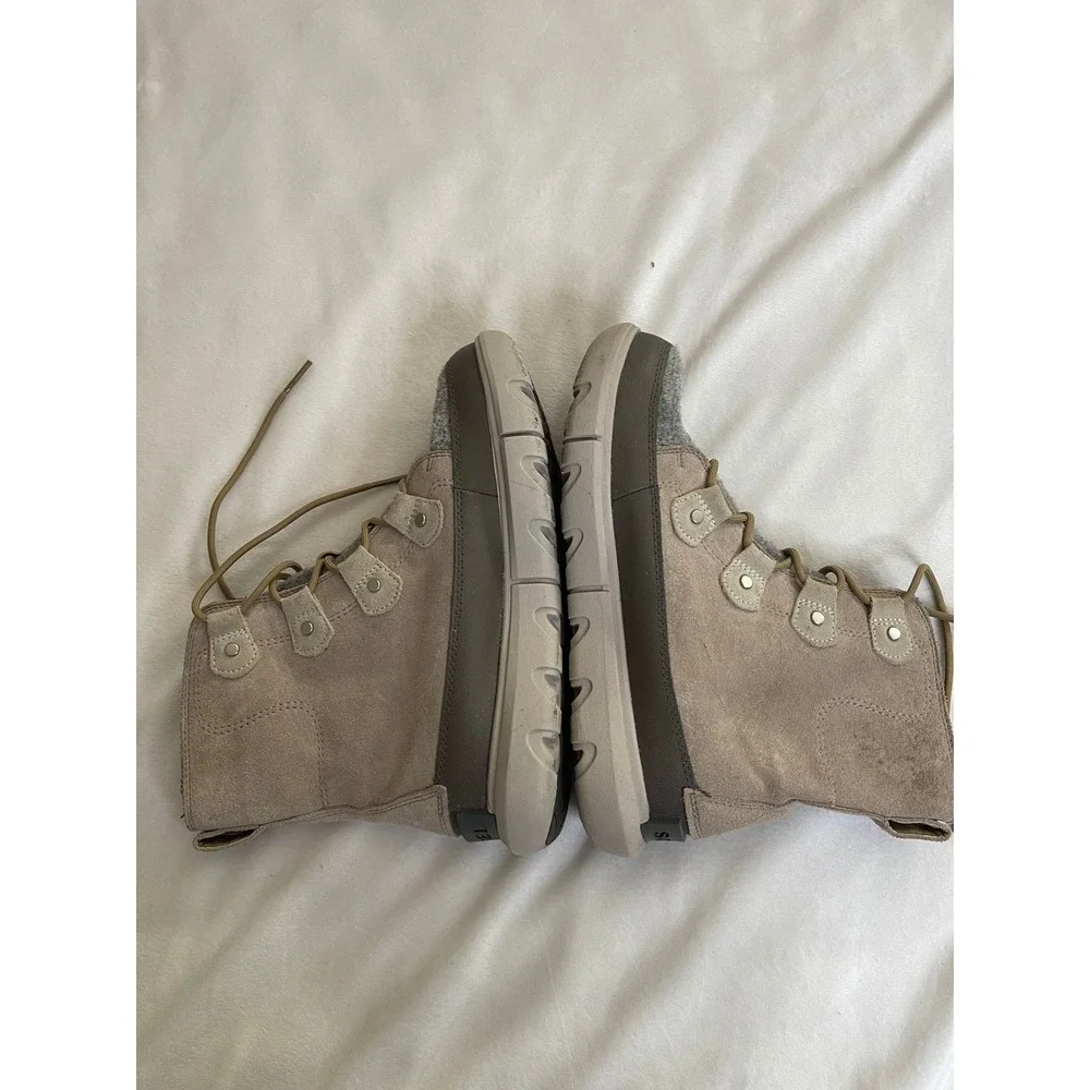 Sorel Explorer II Joan Waterproof Boots Taupe Felt Womens 8